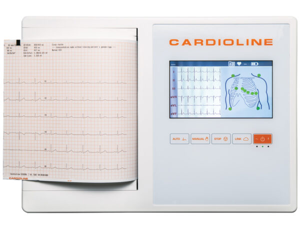 ECG CARDIOLINE 200L GLASGOW - schermo a colori touch da 7“